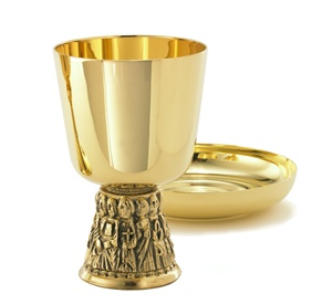 Beautifully crafted High Polish Chalice with Apostles Base