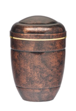 Eternal Serenity Aluminum Urn with Brown Marble Effect and Gold Accent