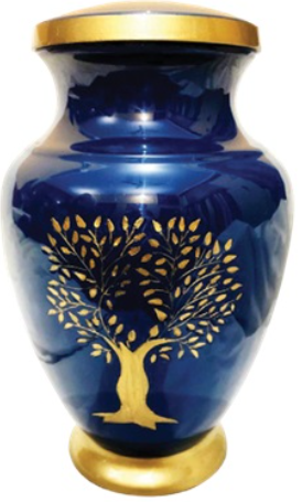 Eternal Roots Tree of Life Urn with Gold Accents