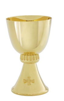 Elegantly crafted High Polish Chalice Plated in 24K gold