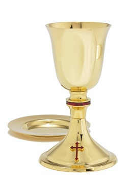 Elegantly Crafted High Polish Chalice plated in 24K Gold with Beautiful