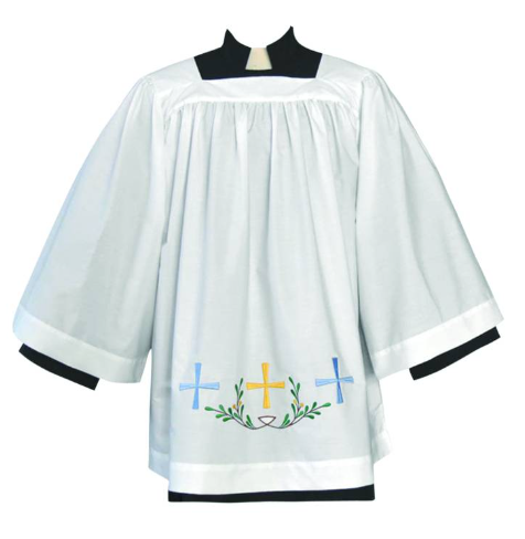 Sacra Surplice: Polyester-Cotton Blend with Custom Embroidery Options