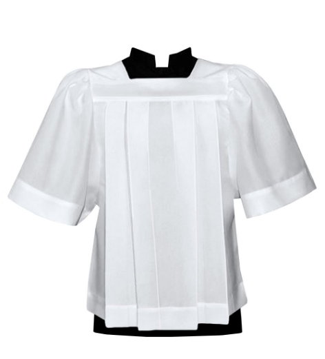 Classic Pleated Square Neck Surplice