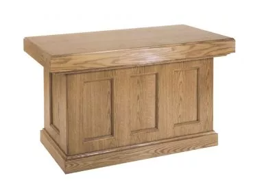 Timeless Elegance Altar with Recessed Panels and Enclosed Back