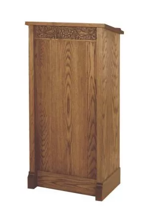 EliteStore Adjustable Lectern with One Integrated Shelf for Streamlined Presentations