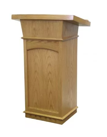 Two-Shelf Lectern for Organized Presentations