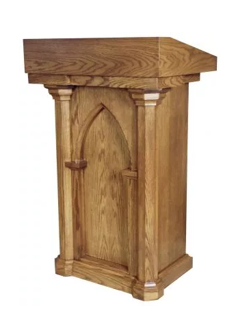 Efficient Two-Shelf Lectern for Organized Presentations and Convenient Material Storage