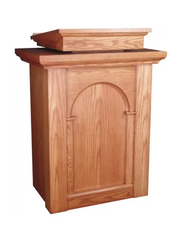 Pulpit with Dual Shelves and Generous Book Rest