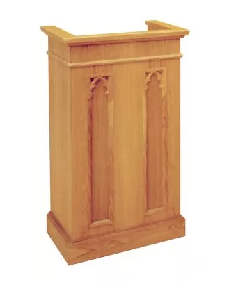 Professional Dual-Shelf Lectern with Two Internal Shelves for Convenient Storage and Organization