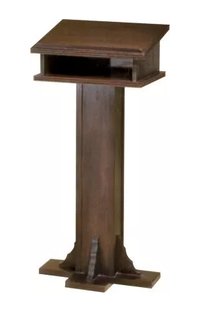 Compact and Sleek Lectern Designed for Small Spaces with Practical Functionality