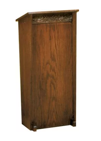 Versatile Storage Lectern with Dual Internal Shelves