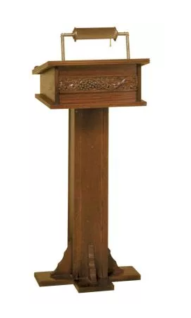 Streamline Lectern with Single Storage Shelf