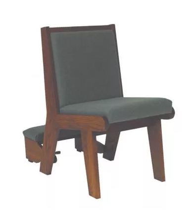 60D Chair – Solid Oak Frame, Popular Alternative to Formal Pews with Optional Folding Kneeler