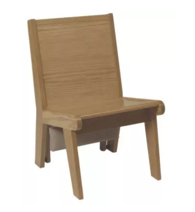 60DW Wood Chair – Companion to the 60D Chair with Contoured Wood Seat and Straight Back