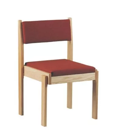 Stacking Chair – Ergonomic Straight Back with 2” Seat Foam Cushion, Stacks Up to 4 High for Space-Efficient Storage