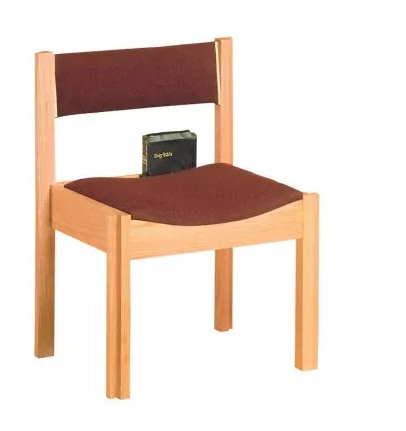 SecureLock Padded Chair with Curved Back & Seat, Interlocking Legs for Row Seating