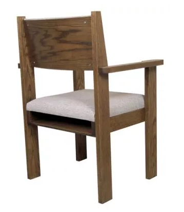 CurvaCompanion Arm Chair with Ergonomic Curved Back