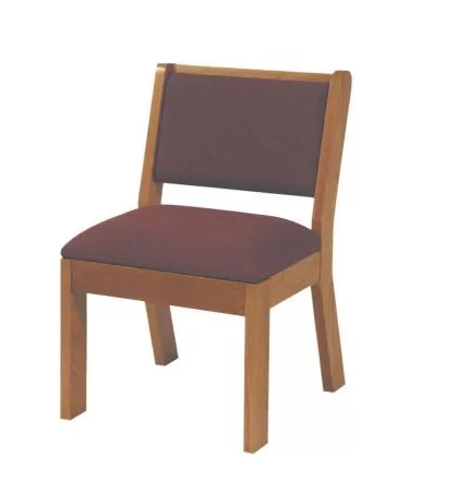 ComfortPlus Chair with Seat Cushion, Rear Under-Seat Book Rack, and Kneeler-Compatible Angled Legs