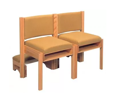 Secure Lock Full Back Chair with Front & Rear Under-Seat Book Racks