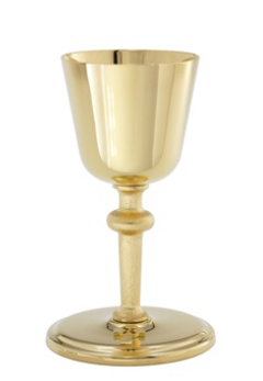Elegant High Polish Chalice with 24K Gold Plating and Celtic Cross