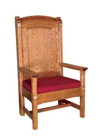 Graceful Reverence 146 Celebrant Chair with Reversible Upholstered Cushion and Wood Back
