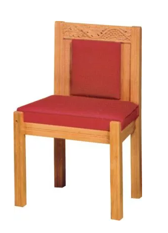Tranquil Grace 5030S Sanctuary Side Chair with Upholstered Back for Comfort and Reflection in Sacred Spaces
