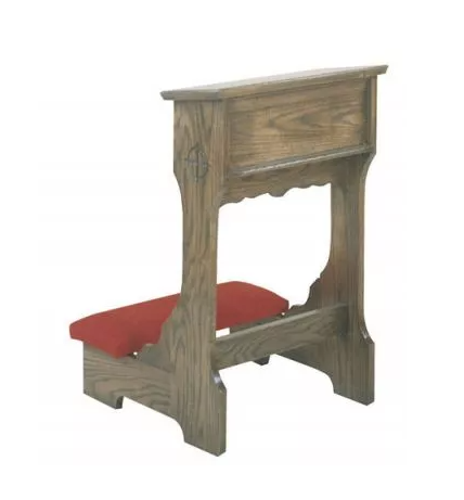 Eternal Blessing Wedding Prie Dieu with Shelf and Padded Armrest for Sacred Matrimony