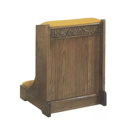 Sacred Blessing Prie Dieu with Padded Kneeler, Armrest, and Shelf for Prayerful Reflection