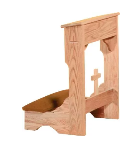 Heavenly Devotion Prie Dieu with Shelf and Padded Armrest for Sacred Contemplation