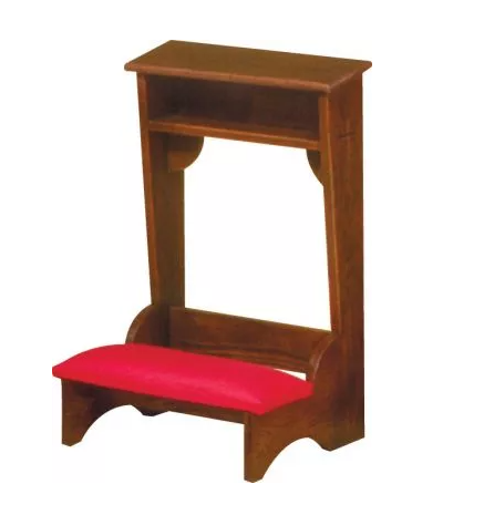 Sacred Serenity Prie Dieu with Padded Armrest and Convertible Kneeling Option