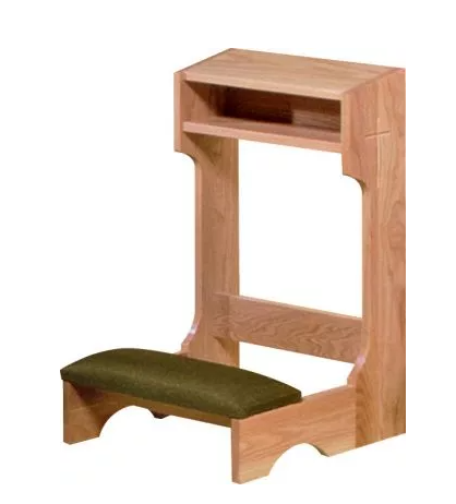 Graceful Reflection Prayer Seat with Cushioned Kneeler