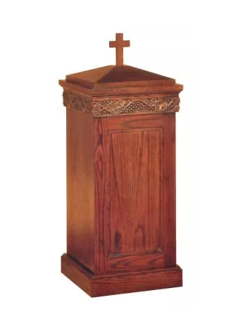 Graceful Beginnings Baptismal Font with Reflective Stainless Steel Basin for Sacred Blessings