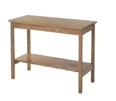 Divine Oak Credence Table for Reverent Display of Religious Items
