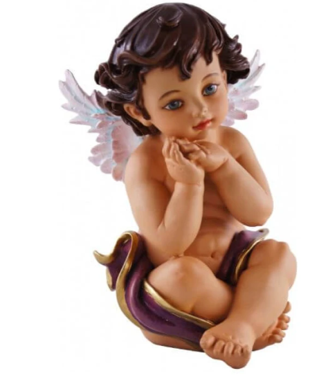 Gentle Guardian – 9″ Seated Angel Sculpture