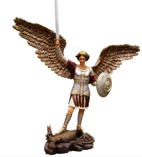 Michael of Revelation – Archangel of Triumph, 76″ Prophetic Sculpture