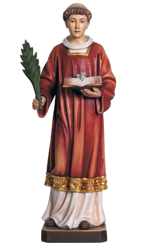 St. Stephen with Leaf and Book - 6.5 Inches