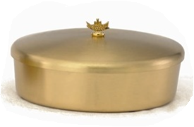 24k gold plated All Satin Open Ciboria Bowl