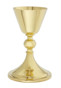 Majestic Cross Chalice | 24K Gold-Plated with Ornate Cross Accent