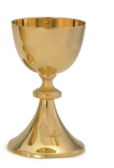 Golden Grace Chalice | 24K Gold-Plated with Cross Accent