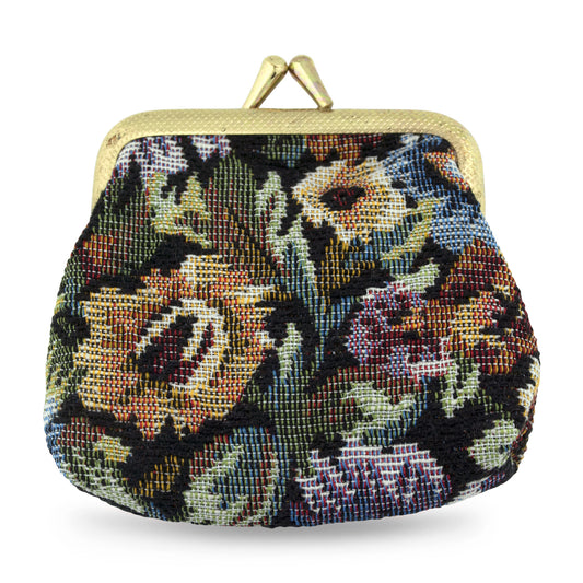 Brocade Rosary Pouch with Gold Clasp