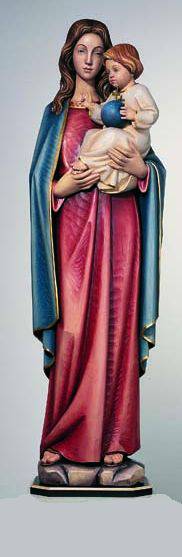 Hand Carved in Linden or Fiberglass Our Lady of the Universe Statue | Made in Italy