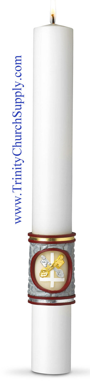 Upon This Rock Complementing Altar Candles 1 PAIR