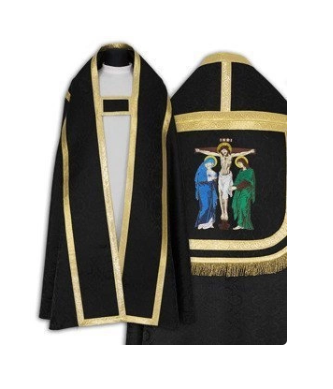 Black Roman Cope "Crucifixion"