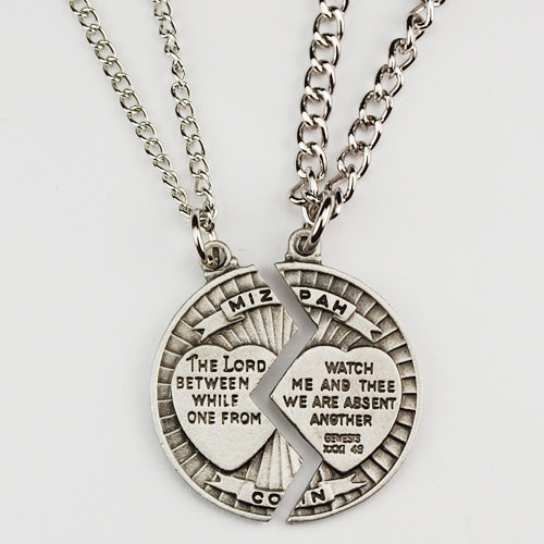 PEWTER 2PC MIZPAH SET