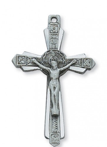PEWTER CRUCIFIX 18"CH&BX