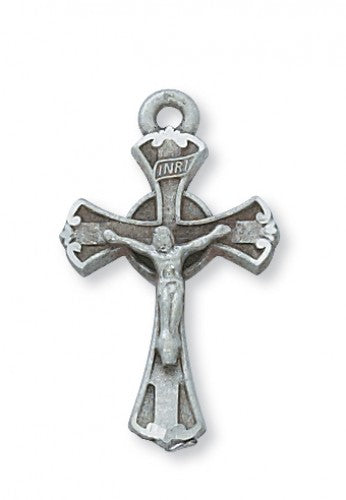 PEWTER CRUCIFIX 18"Chain and Box