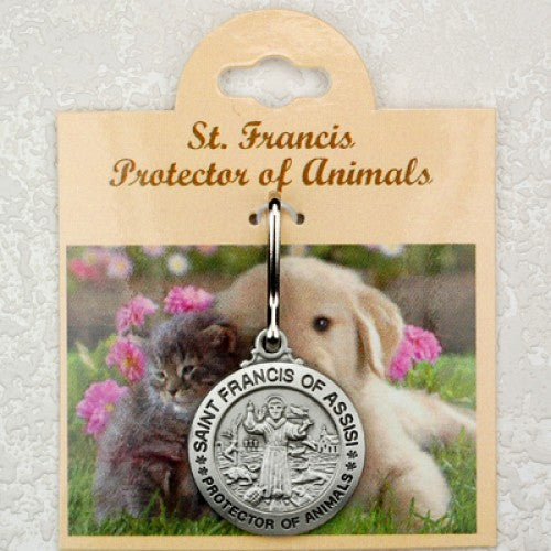 PEWTER ST FRANCIS PROTECTOR OF