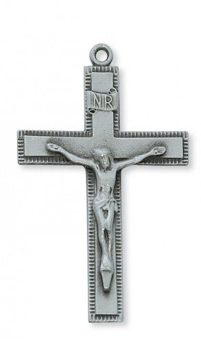 Pewter Crucifix 24" Chain and Box