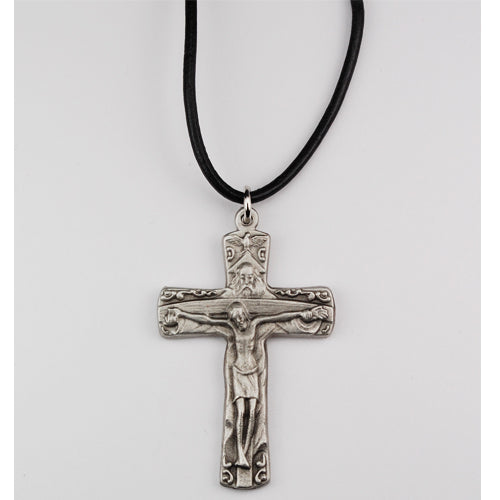 Pewter Trinity Crucifix with 24" Cord