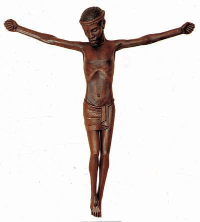 Wood Carved in Linden Wood or Fiberglass Corpus-Black Features | Made in Italy